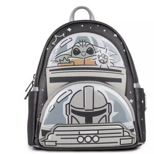 LOUNGEFLY Disney Star‎ Wars The Mandalorian & Grogu Loungefly GITD Mini Backpack